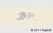 Classic Style Panoramic Map of Glarus, single color outside