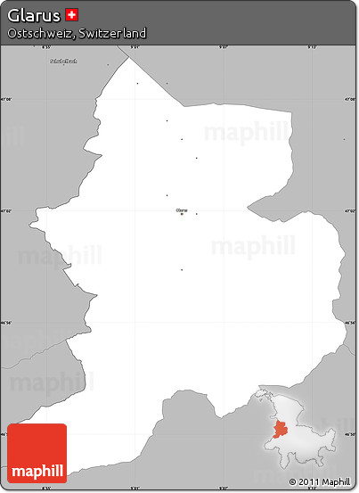 Gray Simple Map of Glarus