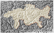 Shaded Relief 3D Map of Graubünden, darken, desaturated