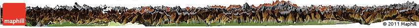Physical Horizon Map of Graubünden, darken