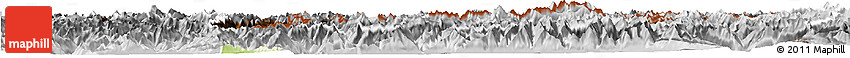 Physical Horizon Map of Graubünden, lighten, desaturated