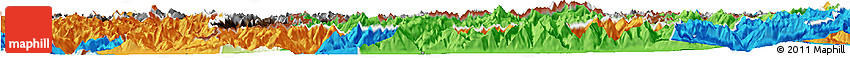 Physical Horizon Map of Graubünden, political outside