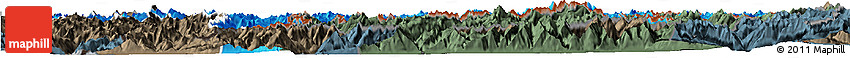 Political Horizon Map of Graubünden, darken, semi-desaturated