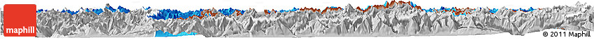 Political Horizon Map of Graubünden, lighten, desaturated