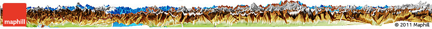 Political Horizon Map of Graubünden, physical outside