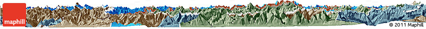 Political Horizon Map of Graubünden, semi-desaturated