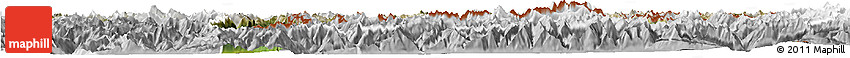 Satellite Horizon Map of Graubünden, lighten, desaturated