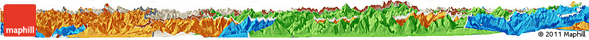 Shaded Relief Horizon Map of Graubünden, political outside