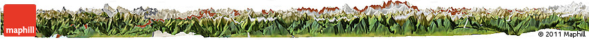 Shaded Relief Horizon Map of Graubünden, satellite outside