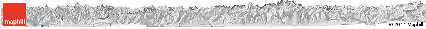 Silver Style Horizon Map of Graubünden