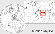 Blank Location Map of Graubünden, within the entire country