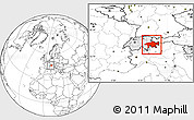 Blank Location Map of Graubünden, highlighted country, within the entire country