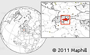 Blank Location Map of Graubünden, highlighted country