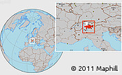 Gray Location Map of Graubünden, highlighted parent region