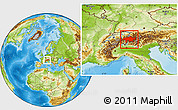 Physical Location Map of Graubünden