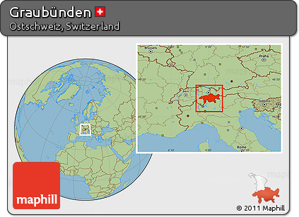 Savanna Style Location Map of Graubünden