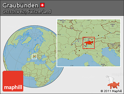 Savanna Style Location Map of Graubünden