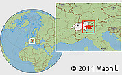 Savanna Style Location Map of Graubünden, highlighted country