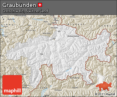 Classic Style Map of Graubünden