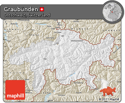 Classic Style Map of Graubünden