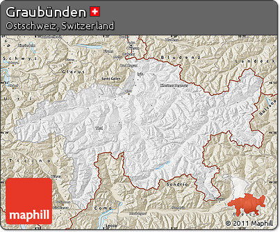 Classic Style Map of Graubünden