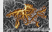 Physical Map of Graubünden, darken, desaturated