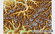 Physical Map of Graubünden