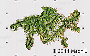Satellite Map of Graubünden, cropped outside