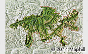 Satellite Map of Graubünden, lighten