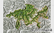 Satellite Map of Graubünden, lighten, semi-desaturated