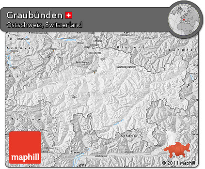 Silver Style Map of Graubünden
