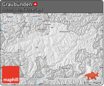 Silver Style Map of Graubünden