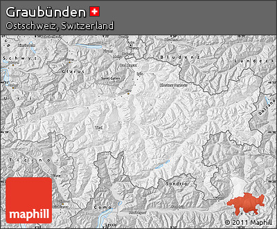 Silver Style Map of Graubünden