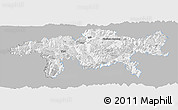 Gray Panoramic Map of Graubünden, single color outside