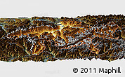 Physical Panoramic Map of Graubünden, darken