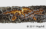 Physical Panoramic Map of Graubünden, darken, semi-desaturated