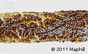 Physical Panoramic Map of Graubünden