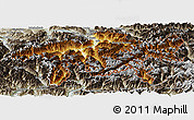 Physical Panoramic Map of Graubünden, semi-desaturated