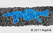 Political Panoramic Map of Graubünden, darken, desaturated