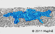 Political Panoramic Map of Graubünden, lighten, desaturated