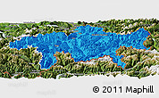 Political Panoramic Map of Graubünden, satellite outside