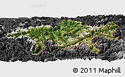 Satellite Panoramic Map of Graubünden, darken, desaturated