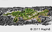 Satellite Panoramic Map of Graubünden, desaturated