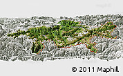 Satellite Panoramic Map of Graubünden, lighten, semi-desaturated
