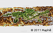 Satellite Panoramic Map of Graubünden, physical outside