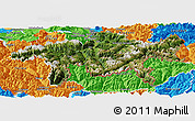 Satellite Panoramic Map of Graubünden, political outside