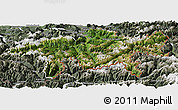 Satellite Panoramic Map of Graubünden, semi-desaturated