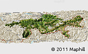 Satellite Panoramic Map of Graubünden, shaded relief outside