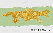 Savanna Style Panoramic Map of Graubünden, single color outside