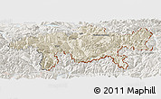 Shaded Relief Panoramic Map of Graubünden, lighten